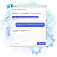 Place an order for an additional 200 units of the product Adapter